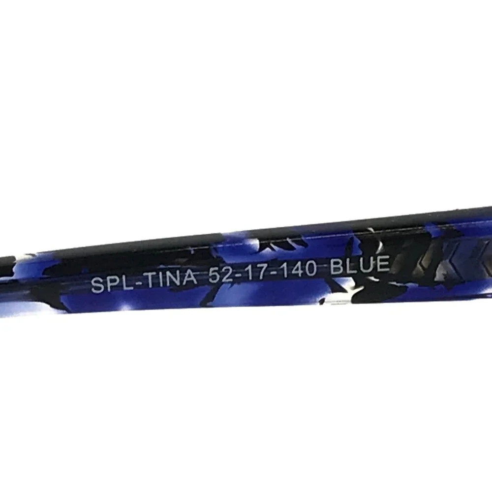 Success Eyeglasses Frames SPL-TINA BLUE Black Cat Eye Full Rim 52-17-140